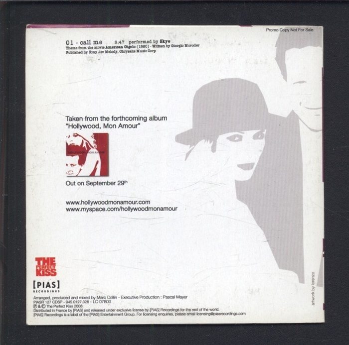 Hollywood, Mon Amour - Call Me (CD-single)
