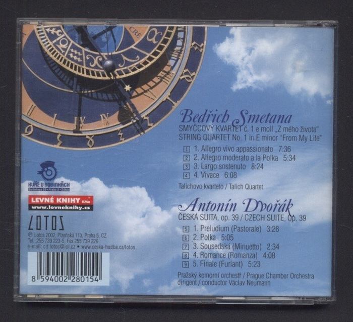 Bedřich Smetana , Talichovo kvarteto - Z mého života / From My Life; Antonín Dvořák, Pražský komorní orchestr - Česká suita / Czech Suite (CD)