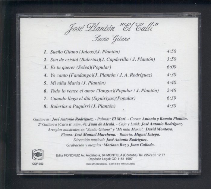 Jose Planton - Sueno Gitano (CD)
