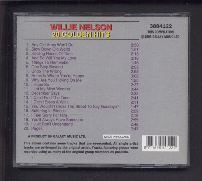 Willie Nelson - 20 Golden Hits (CD)