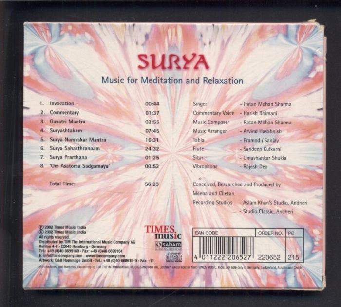 Various - Surya: Music for Meditation and Relaxation (CD)