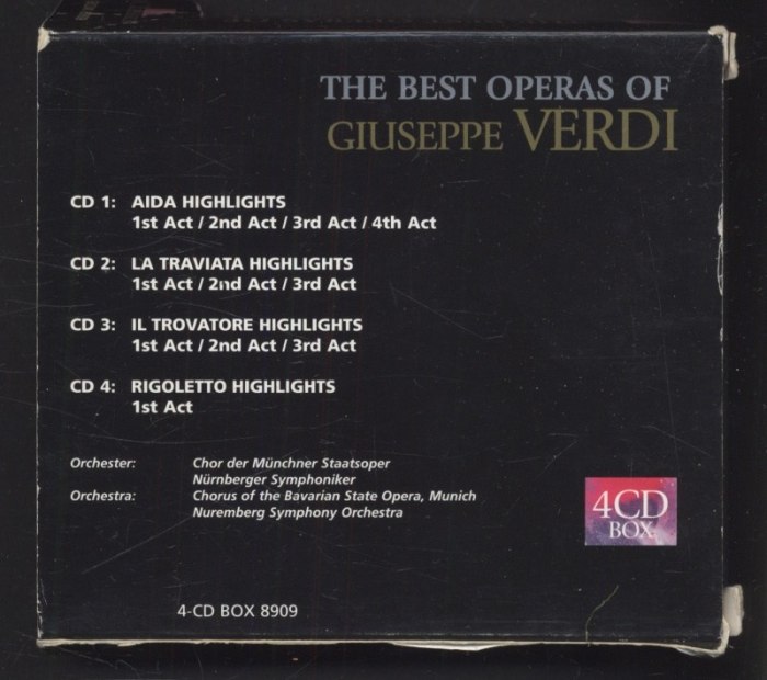Giuseppe Verdi - The Best Operas Of Giuseppe Verdi 4 CD