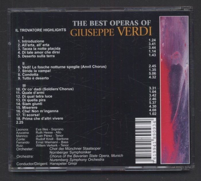 Giuseppe Verdi - The Best Operas Of Giuseppe Verdi 4 CD