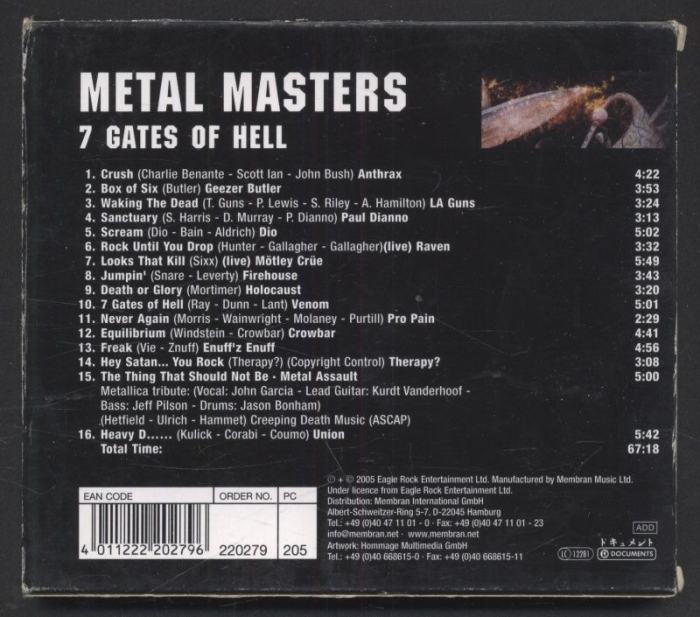 Various - Metal Masters - 7 Gates Of Hell (CD)