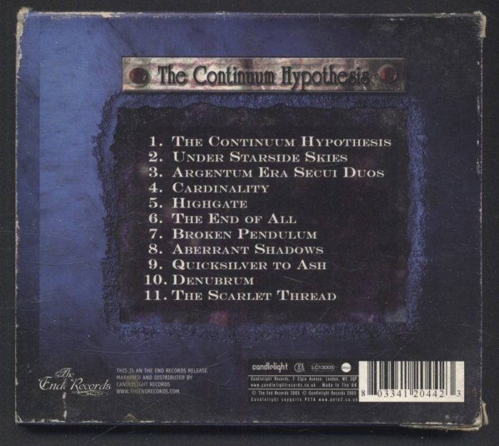 Epoch Of Unlight - The Continuum Hypothesis (CD)