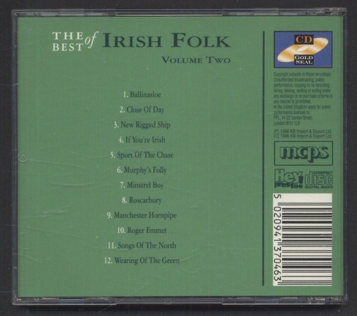 The Best of Irish Folk - Volume Two (CD)