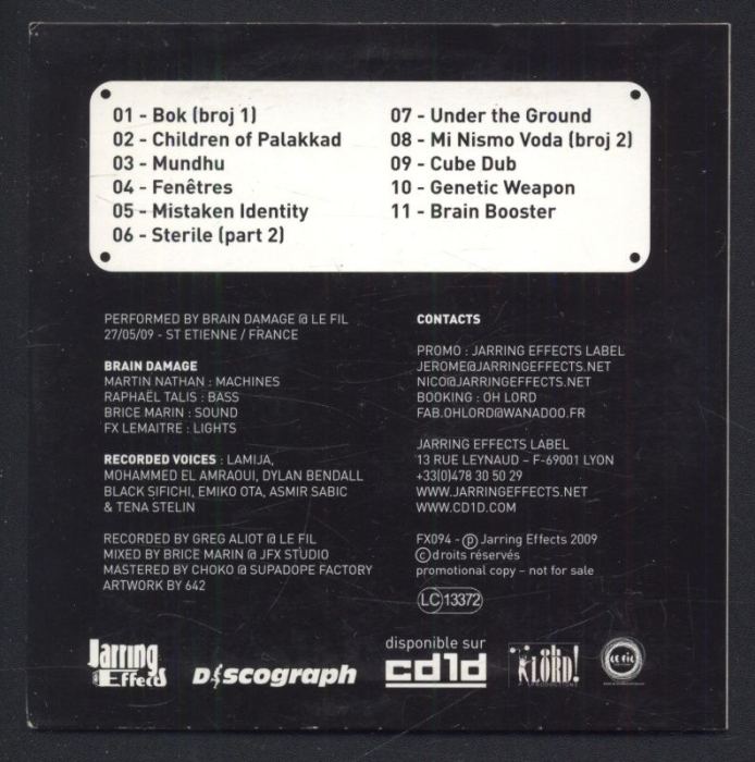 Brain Damage - Short Cuts Live (CD)