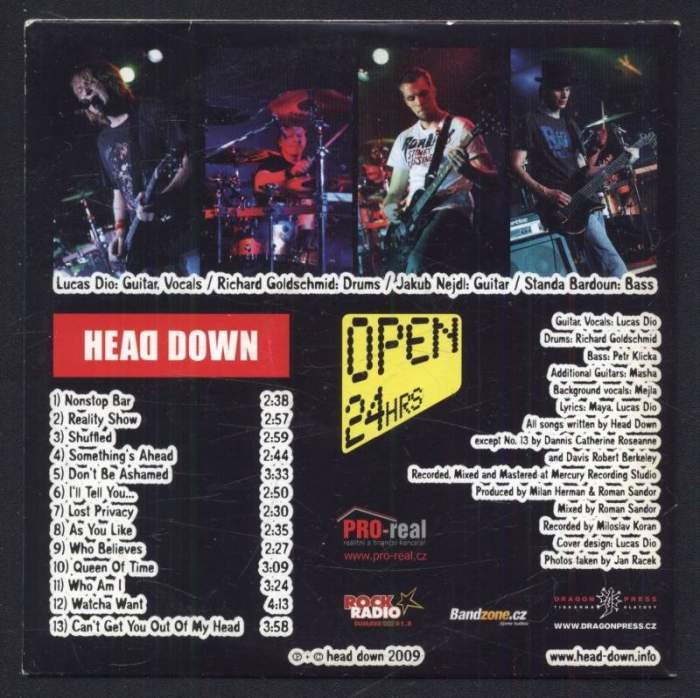 Head Down - Open 24HRS (CD)