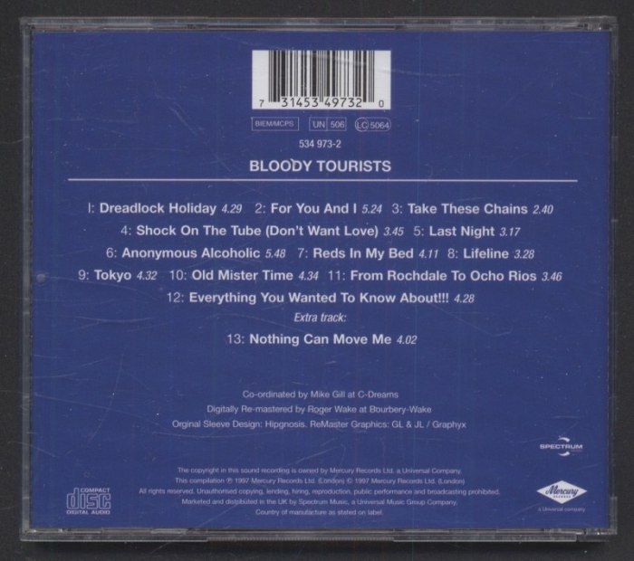10cc - Bloody Tourists (CD)