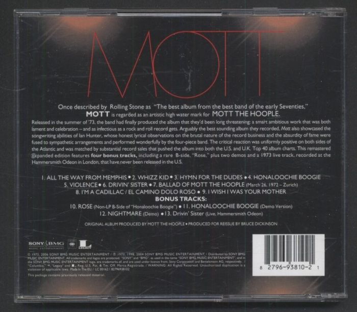 Mott The Hoople - Mott (CD)