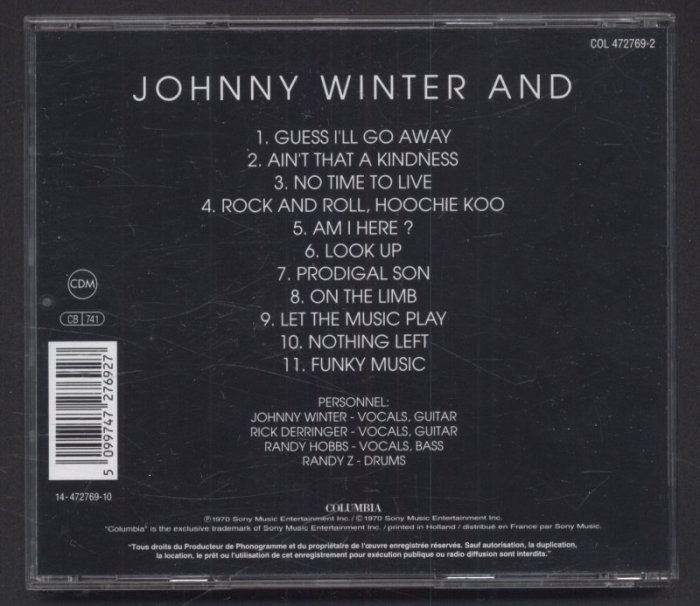 Johnny Winter And - Johnny Winter And (CD)