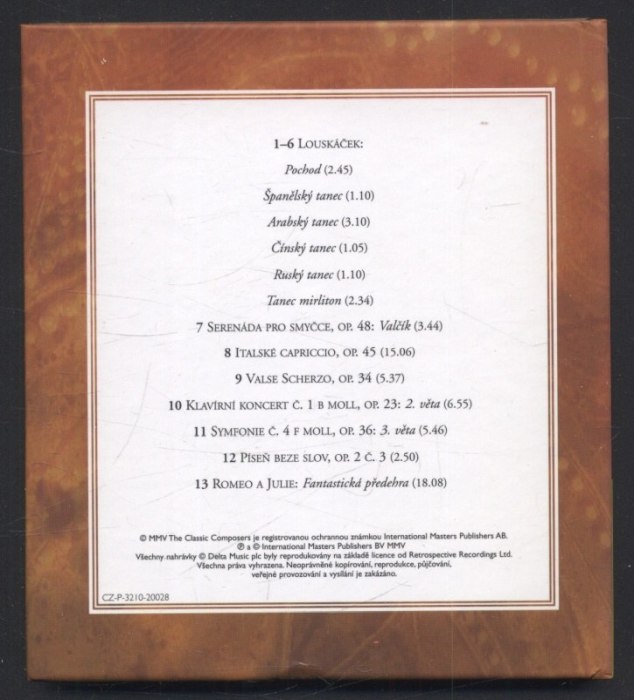 Petr Iljič Čajkovskij - Duch Ruska (CD)
