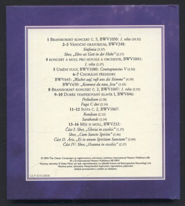 Johann Sebastian Bach - Mistrovský hudebník (CD)