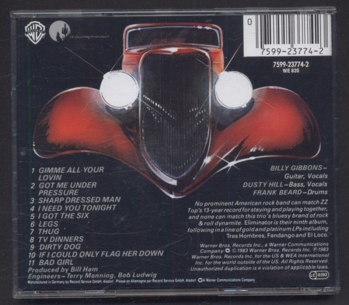 ZZ Top - Eliminator (CD)