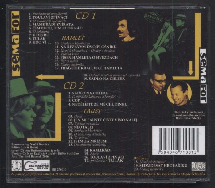 Jiří Suchý, Jiří Šlitr, Miloslav Šimek, Jiří Grossmann, Magda Křížková, Zuzana Burianová - Benefice (2CD)