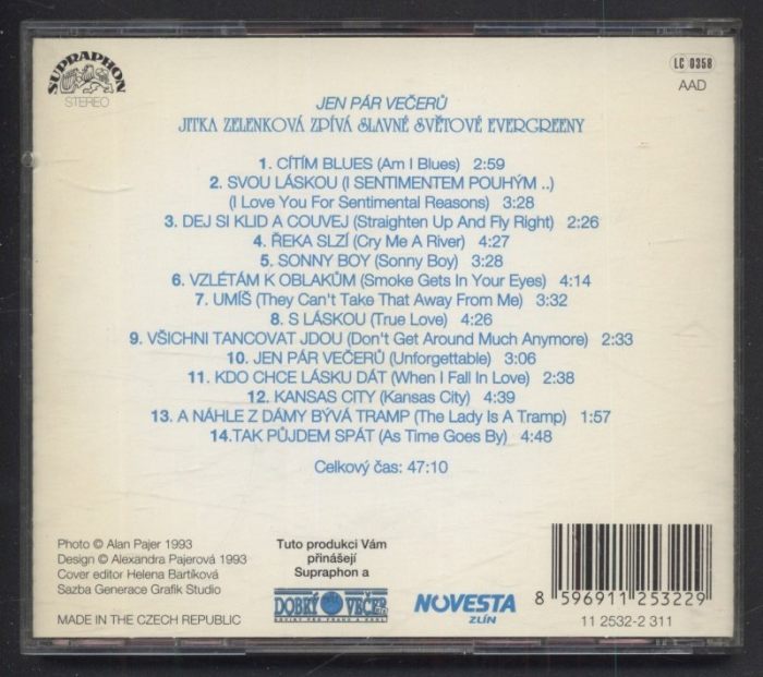 Jitka Zelenková - Jen pár večerů (CD
