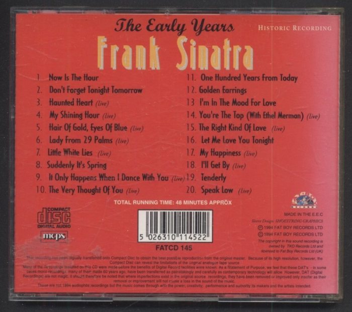 Frank Sinatra - The Early Years (CD)