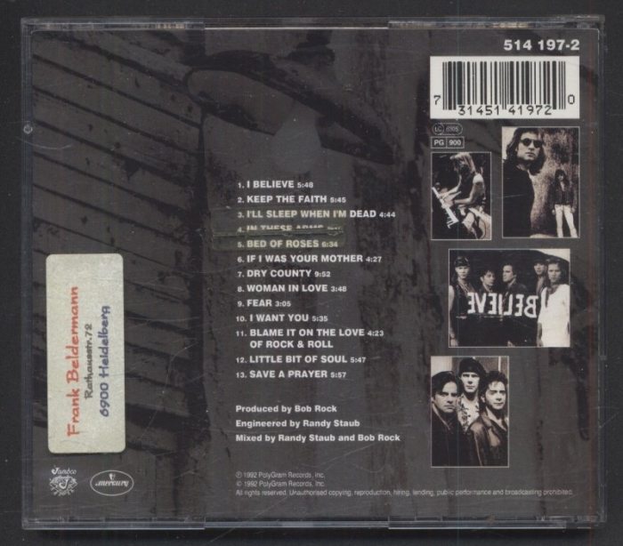 Bon Jovi - Keep The Faith (CD)
