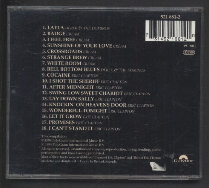 Eric Clapton - The Cream Of Clapton (CD)