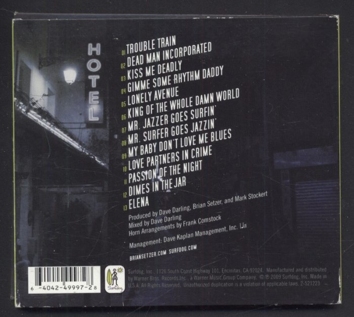 The Brian Setzer Orchestra - Songs From Lonely Avenue (CD)