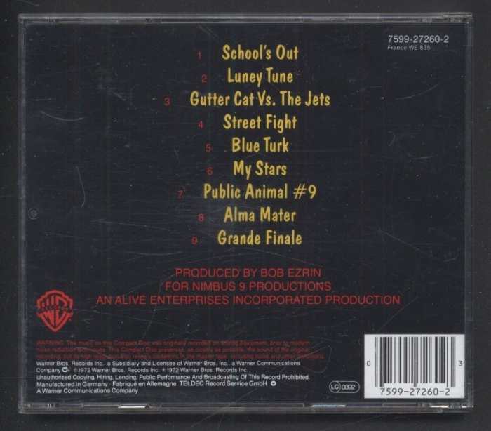 Alice Cooper - School's Out (CD)
