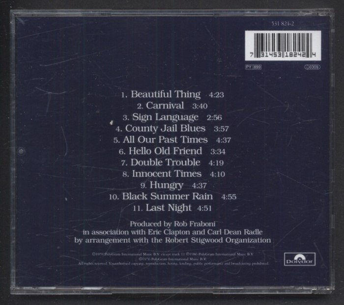 Eric Clapton - No Reason To Cry (CD)
