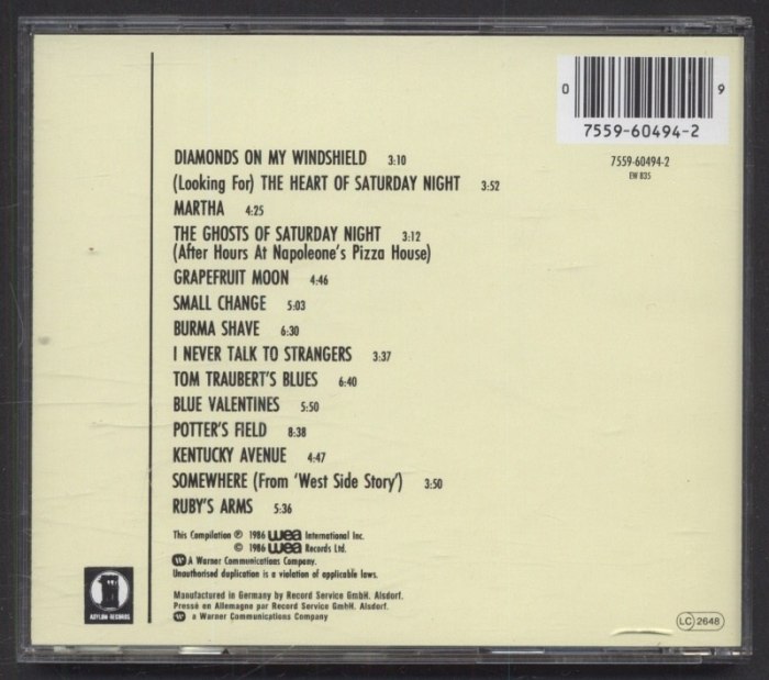 Tom Waits - Asylum Years (CD)