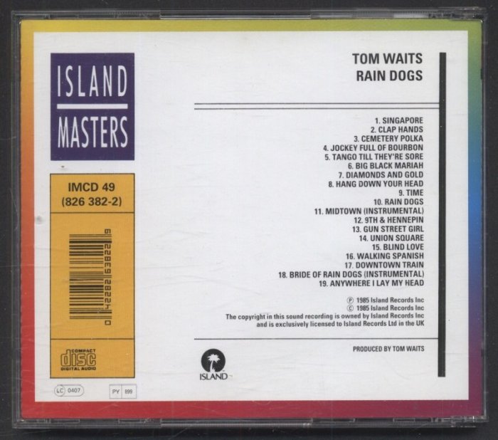 Tom Waits - Rain Dogs (CD)
