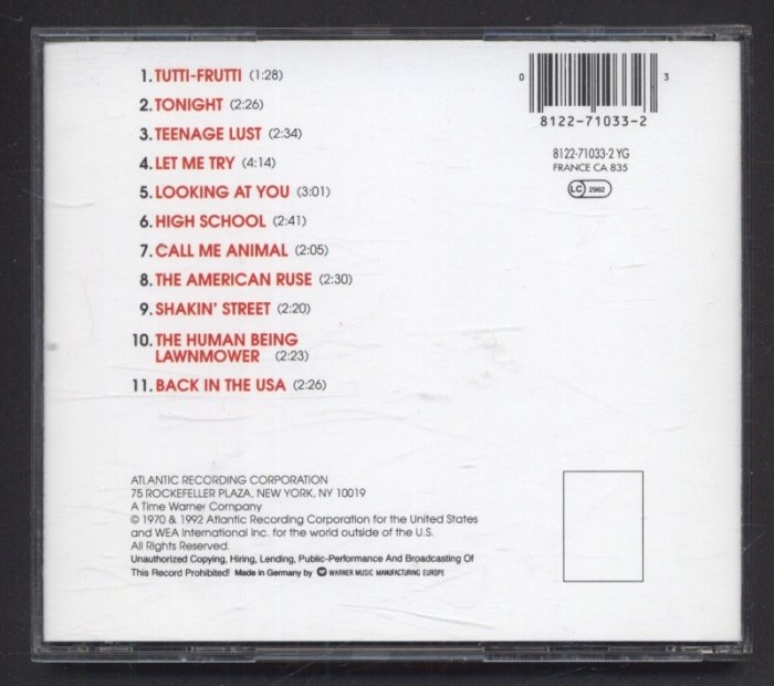 MC5 - Back In The USA (CD)
