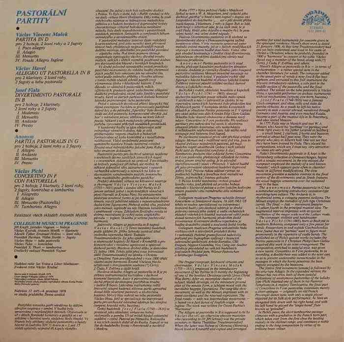 Mašek, Havel, Fiala, Pichl - Pastorální Partity (LP)