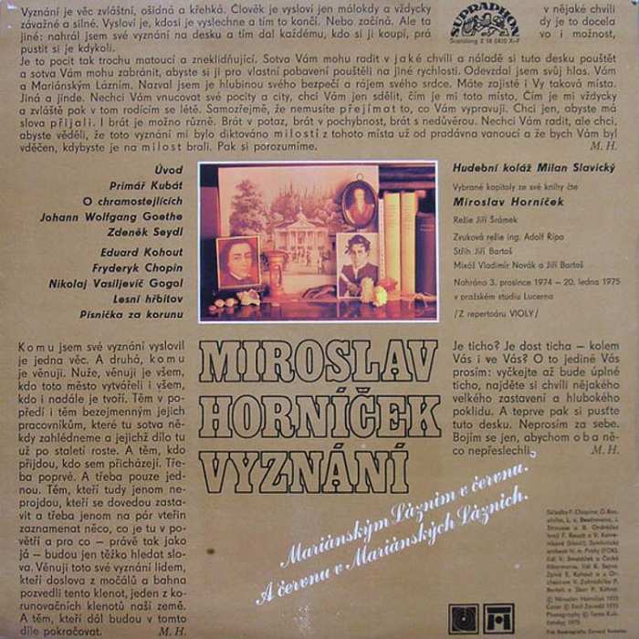 Miroslav Horníček - Vyznání (LP)
