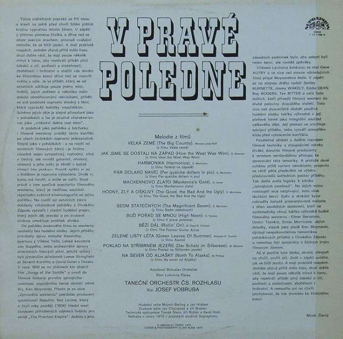 Various artists - V pravé poledne (hudba z filmů) (LP)
