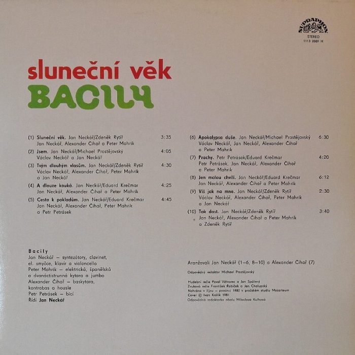 Václav Neckář, Bacily - Sluneční věk (LP)