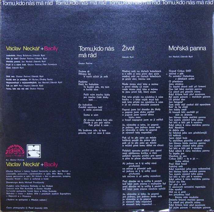 Václav Neckář  plus  Bacily - Tomu, kdo nás má rád (LP)