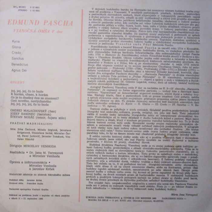Edmund Pascha - Vánoční mše F Dur / Koledy