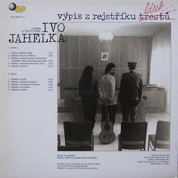 Ivo Jahelka - Výpis z rejstříku lásek (LP)