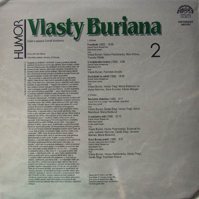Vlasta Burian - Humor Vlasty Buriana 2 (LP)