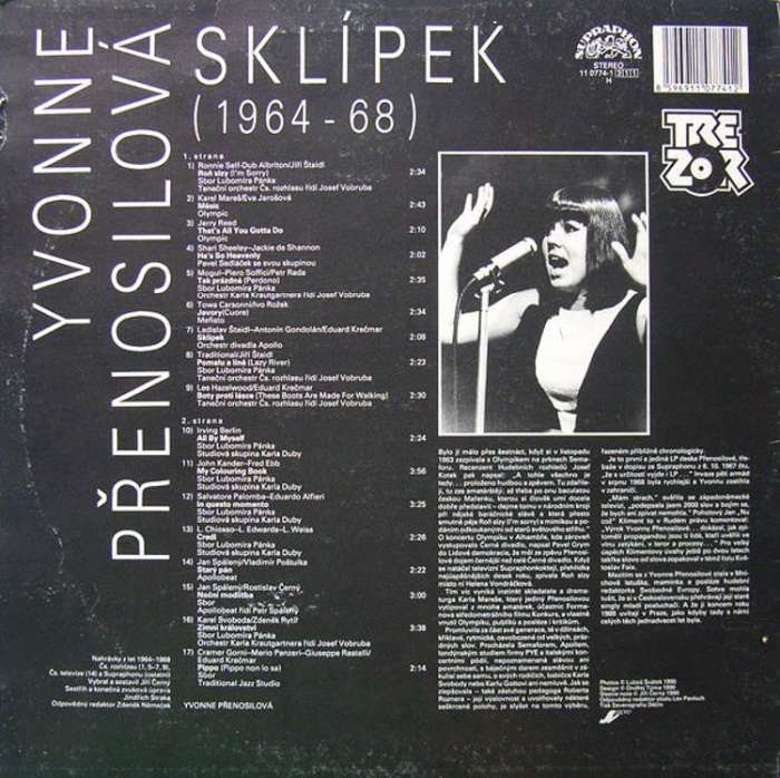 Yvonne Přenosilová - Sklípek (1964-1968) (LP)