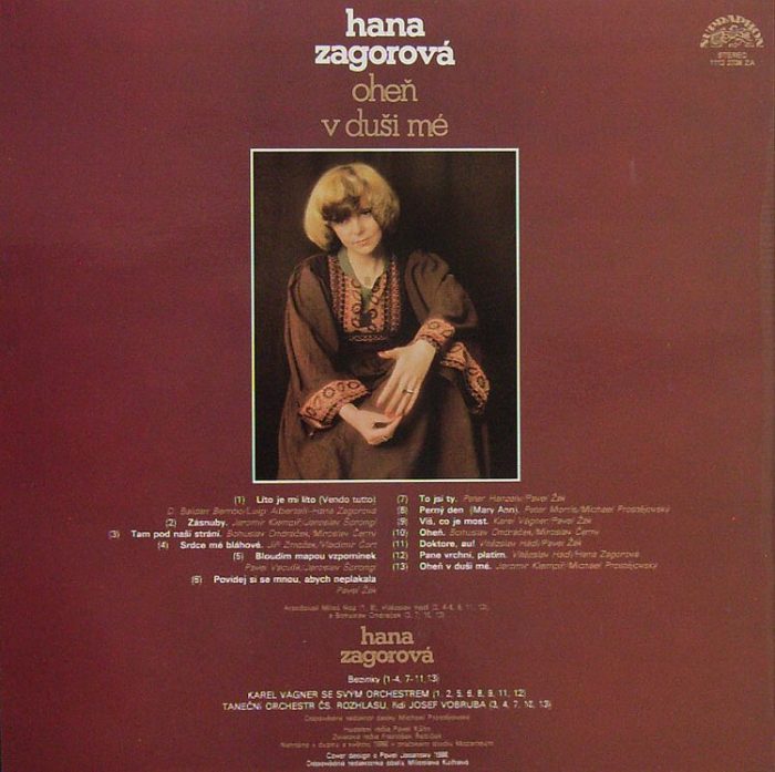 Hana Zagorová - Oheň v duši mé (LP)