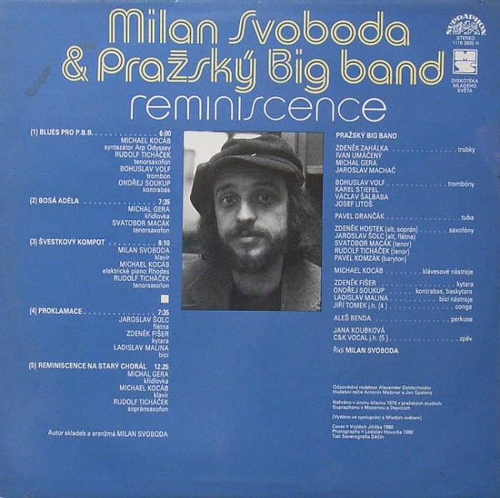 Milan Svoboda  a  Pražský Big band - Reminiscence (LP)