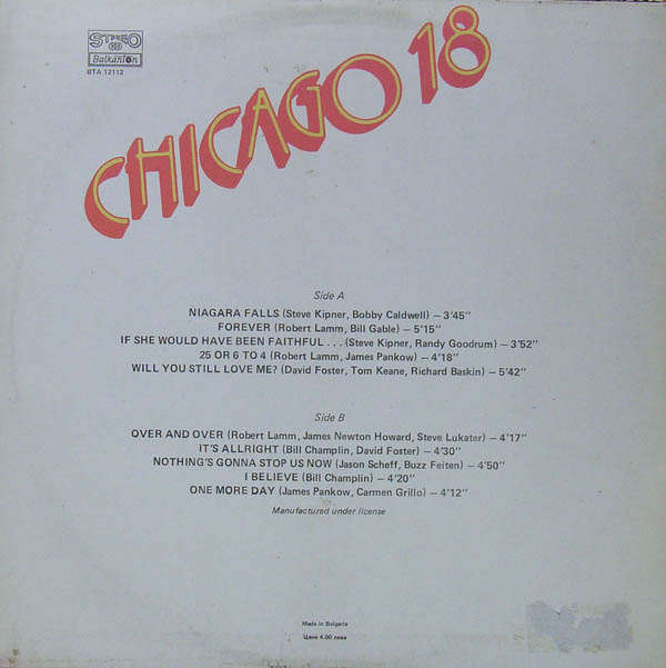 Chicago - Chicago 18