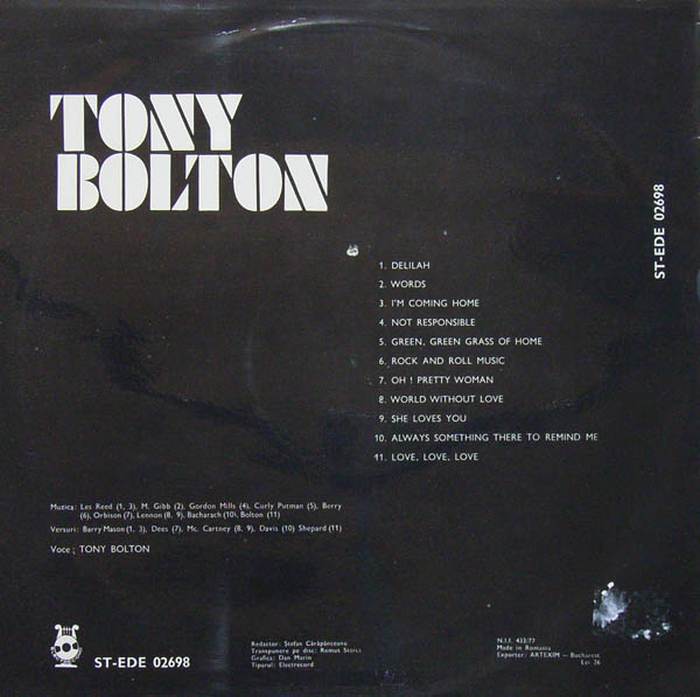 Tony Bolton - Rock And Roll Music (LP)