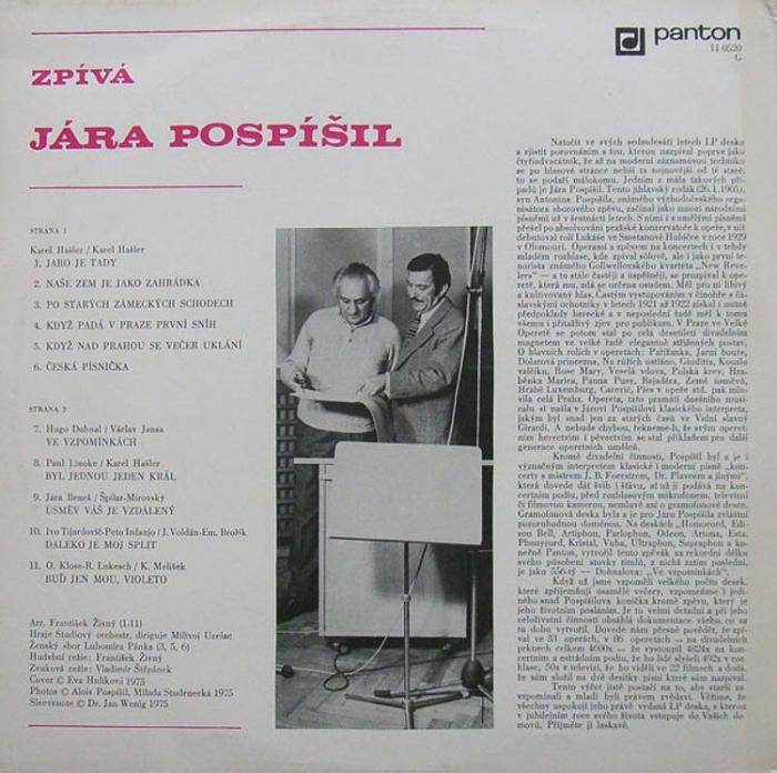 Jára Pospíšil - Zpívá Jára Pospíšil (LP)