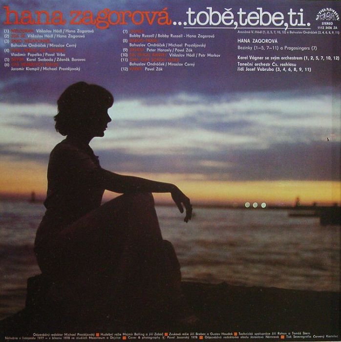 Hana Zagorová - ... tobě, tebe, ti. (LP)