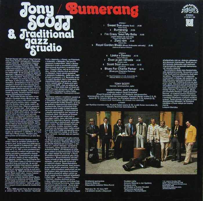 Tony Scott  a  Traditional Jazz Studio - Bumerang (LP)