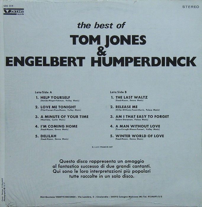 Tom Jones  a  Engelbert Humperdinck - The Best Of