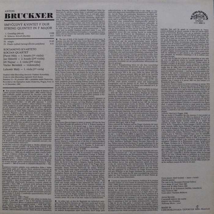 Anton Bruckner - Smyčcový kvintet F dur