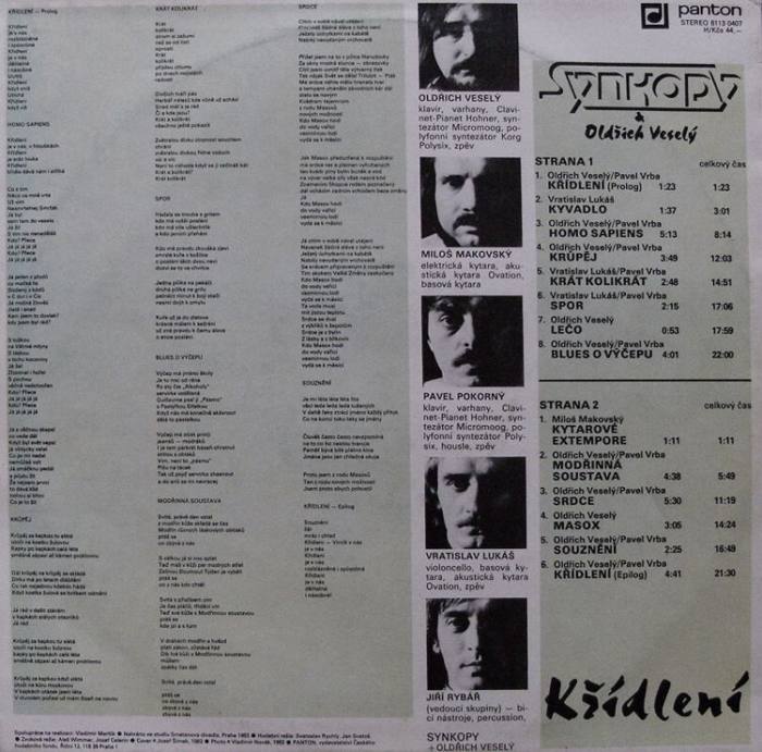 Synkopy  &  Oldřich Veselý - Křídlení (LP)