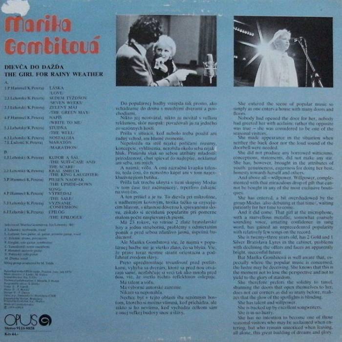 Marika Gombitová - Dievča do dažďa (LP)