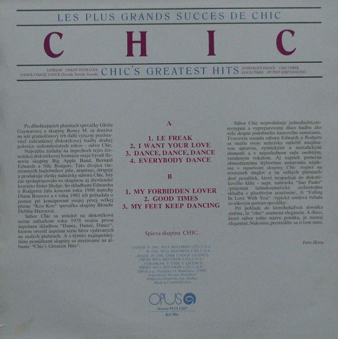 Chic - Greatest Hits (LP)